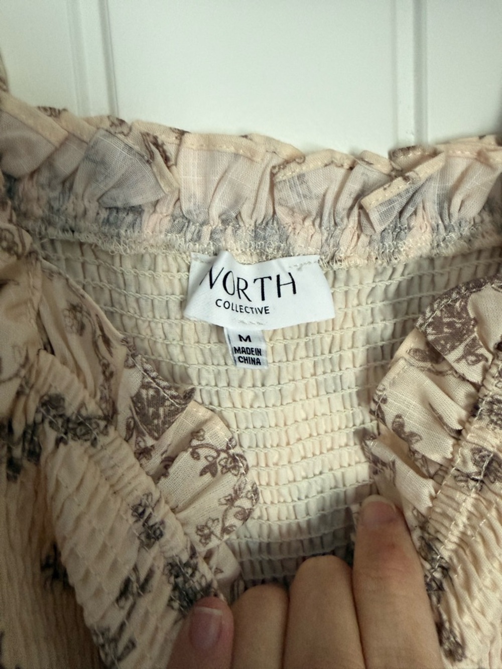 Shop WORTH COLLECTIVE Elena Smocked Toile Print Midi Dress - Taupe, Medium - Picture 2 of 7